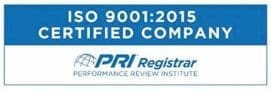 ISO 9001:2015 Certified Company - PRI Registrar