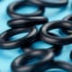 Assorted black elastomer O-rings for industrial sealing applications